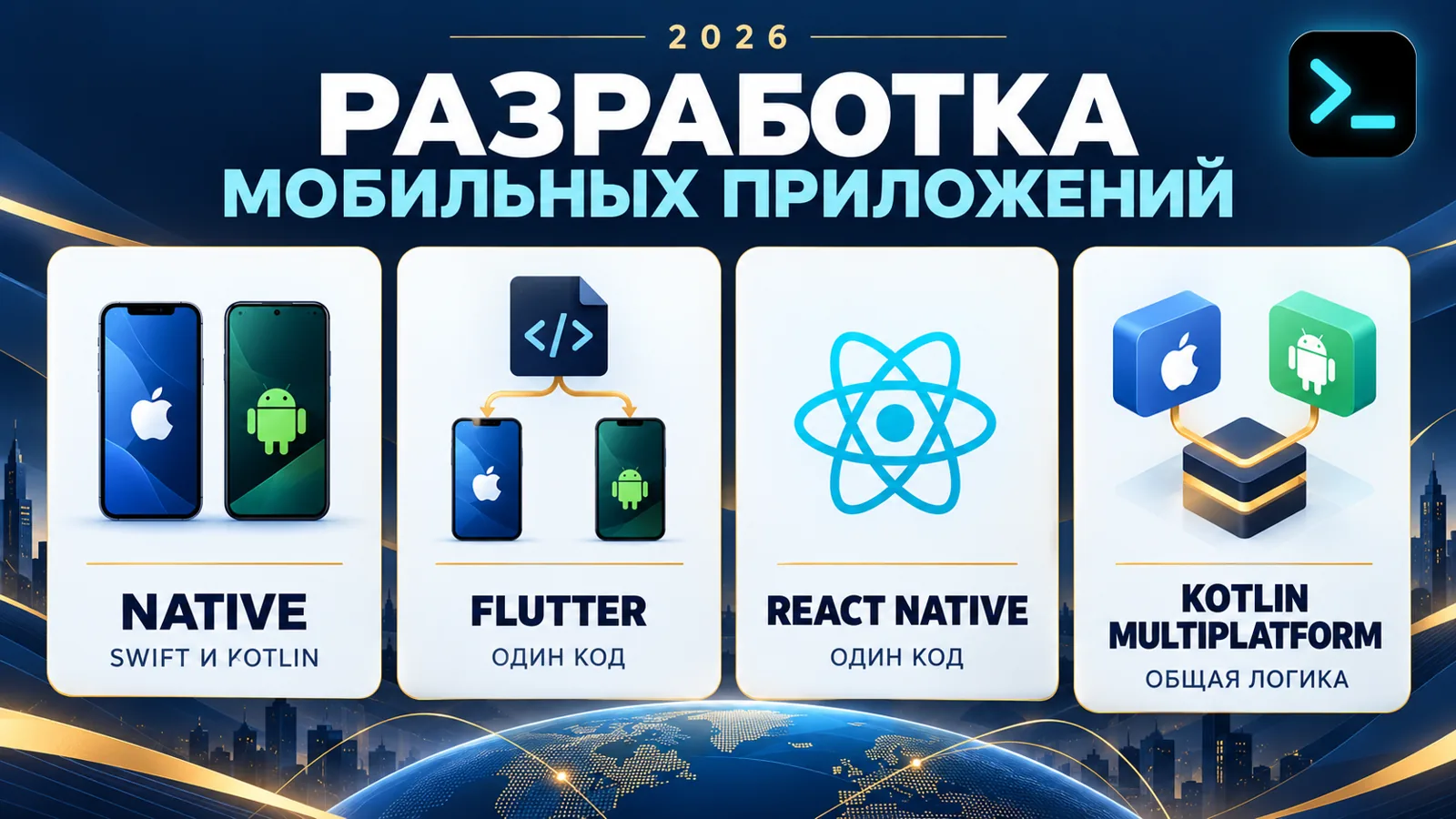 Сравнение стека разработки мобильных приложений: нативная разработка, Flutter, React Native и Kotlin Multiplatform