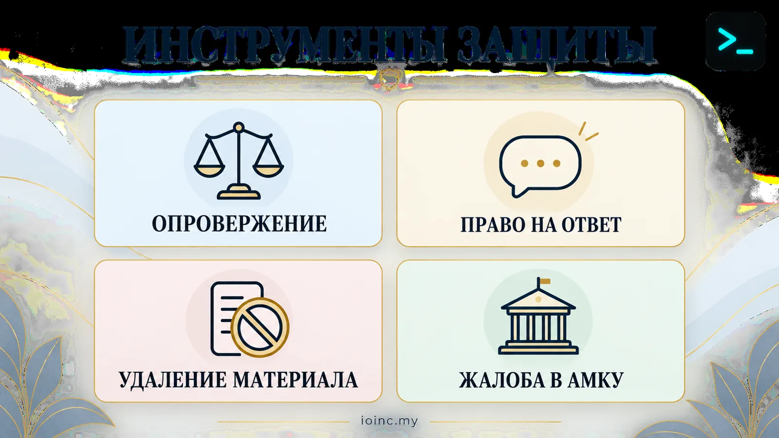 Правовые инструменты защиты репутации в Украине: опровержение, право на ответ, удаление материала — инфографика